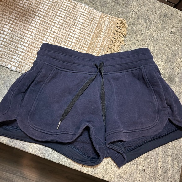 lululemon athletica Pants - Lululemon Athletica Blue Athletic Shorts with Elastic Waistband